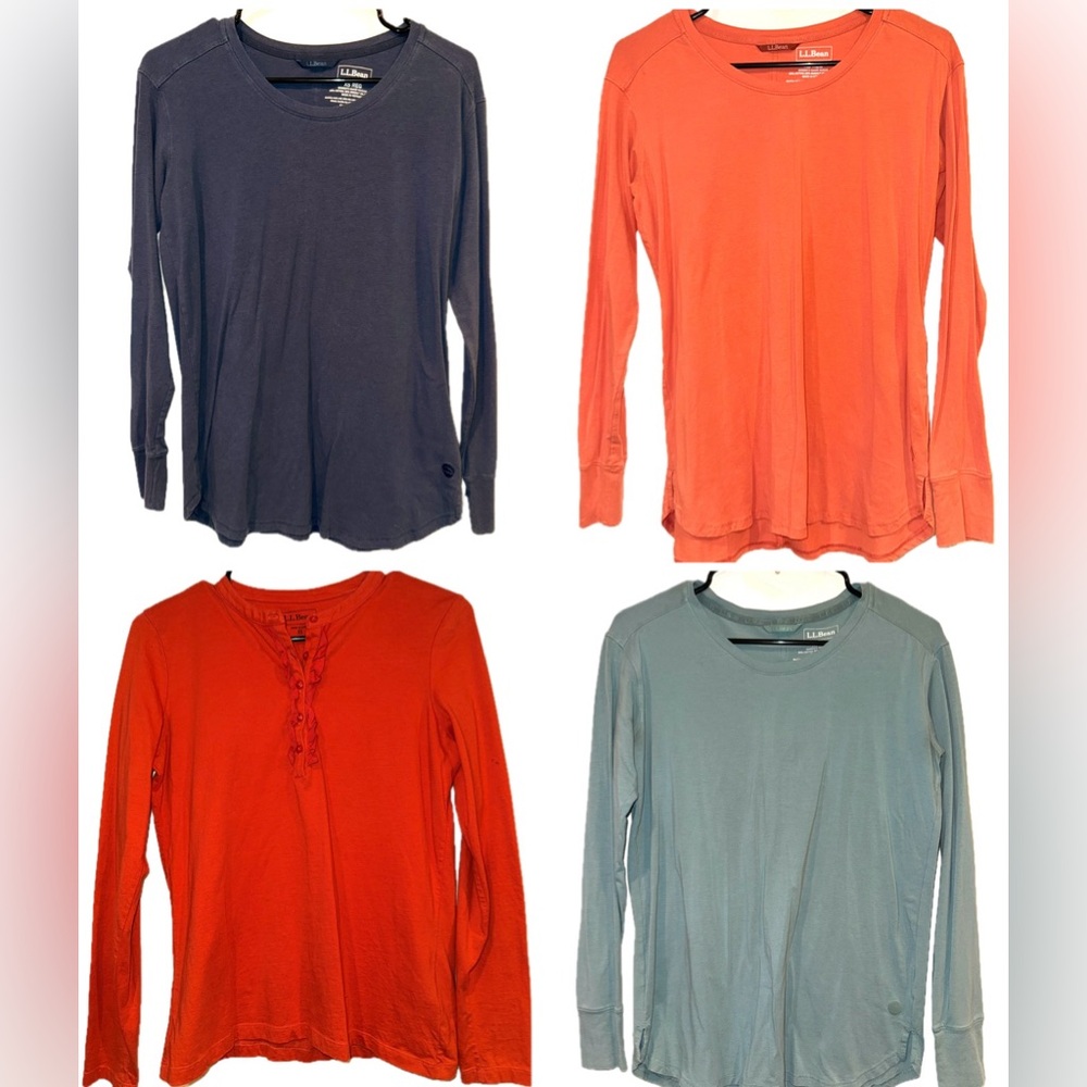 L.L. Bean Bundle (4) Women’s XS Beyond Soft Long Sleeve Tees